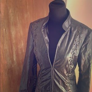 Pleather Matrix Style Trench Coat